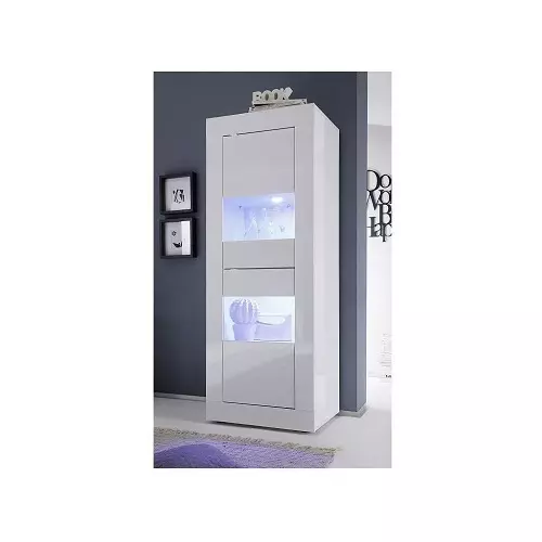 Vitrína BASIC-V2 biely lak vysoký lesk
