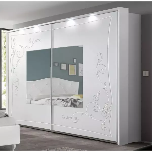 Šatníková skriňa GIOIA-DR 243x230 cm so svetelnou rímsou