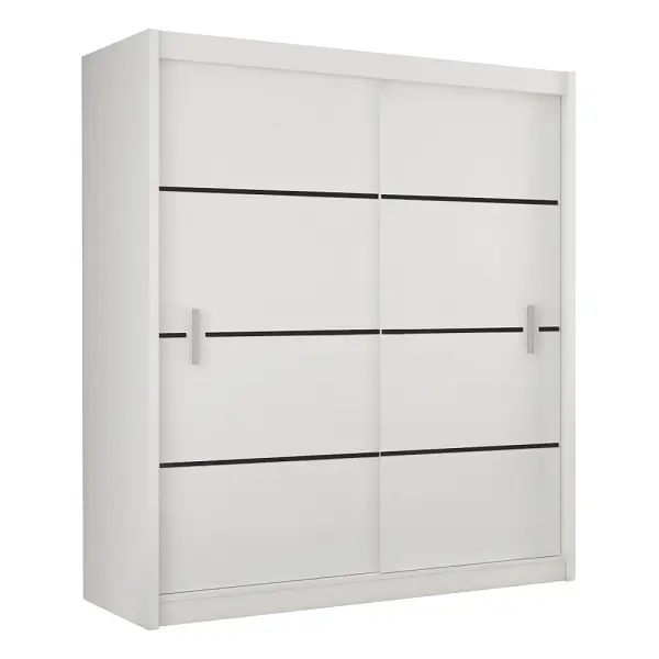 Šatníková skriňa MERINA 203 biela / čierna