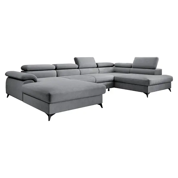 Sedacia súprava POLY U látka Whisper 17 sivá