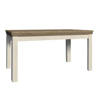 Rozkladací jedálenský stôl ROYAL ST biela sosna nordická + divoký dub