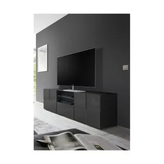 DAMA-TV1 televízna skrinka šedý antracitový lak