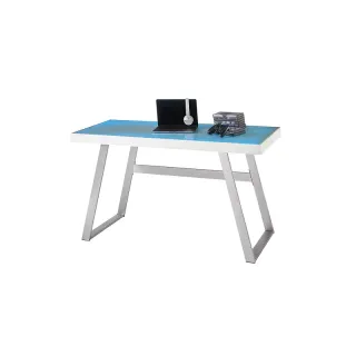 Písací stôl TIFLIS 2 40276GM2 nerez / biela / sklo