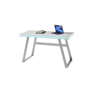Písací stôl TIFLIS 1 40275WM2 nerez / biela matná