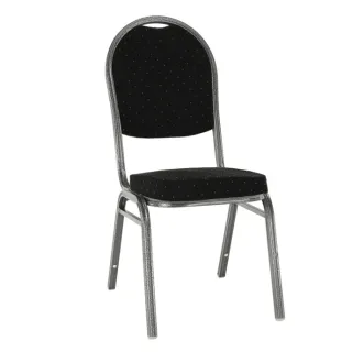 Stohovateľná stolička JEFF 3 NEW čierna + sivý rám
